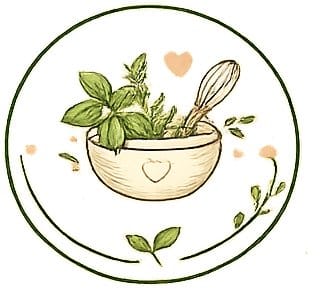 logo Popote et Santé, bol avec herbes médicinales